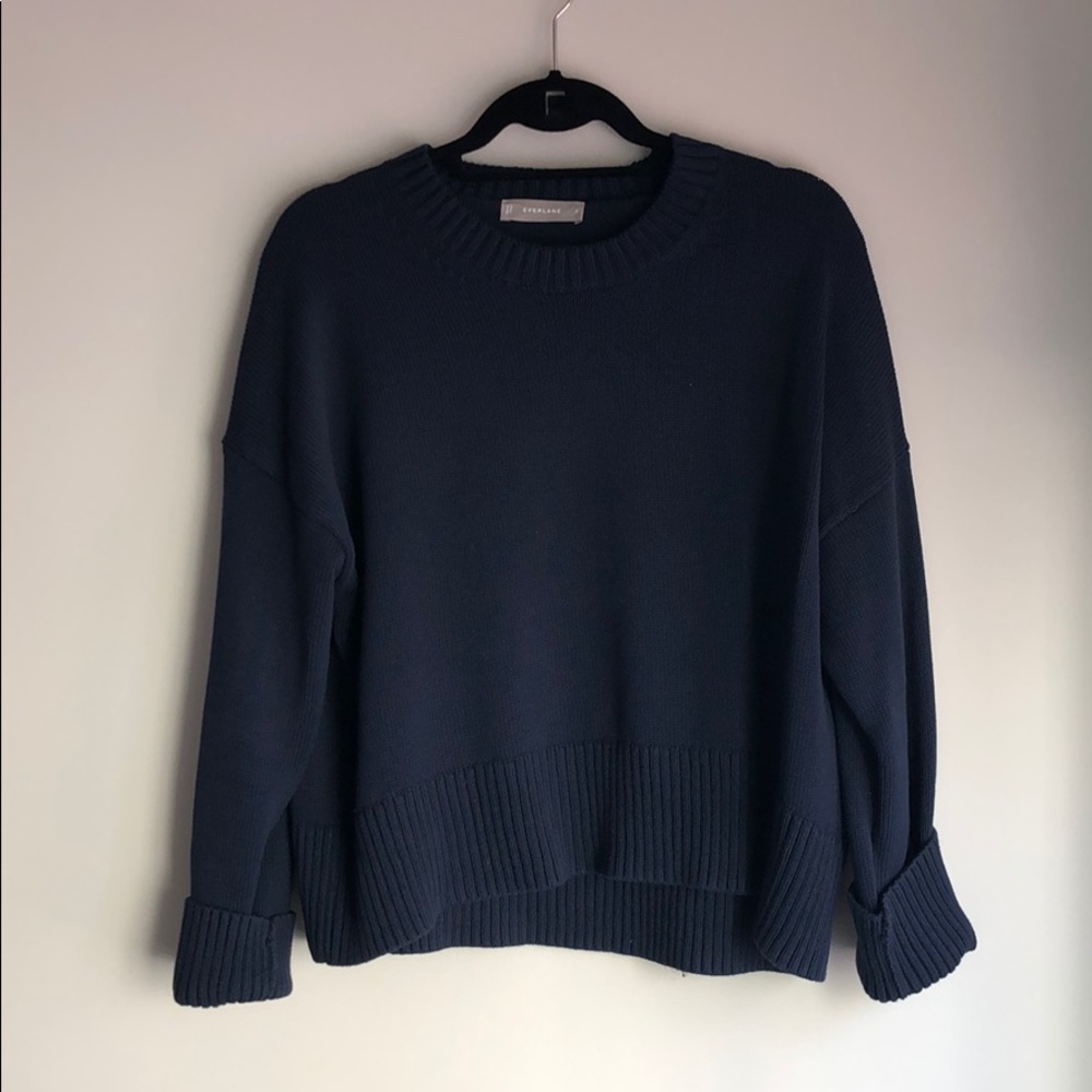 Everlane Cotton Blue Boxy Sweater - Worn Once